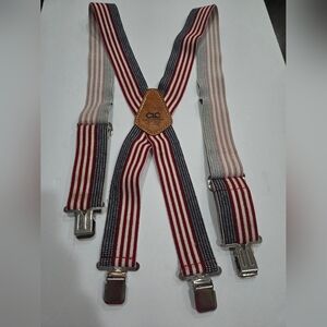 CLC Red and Blue Striped Suspenders